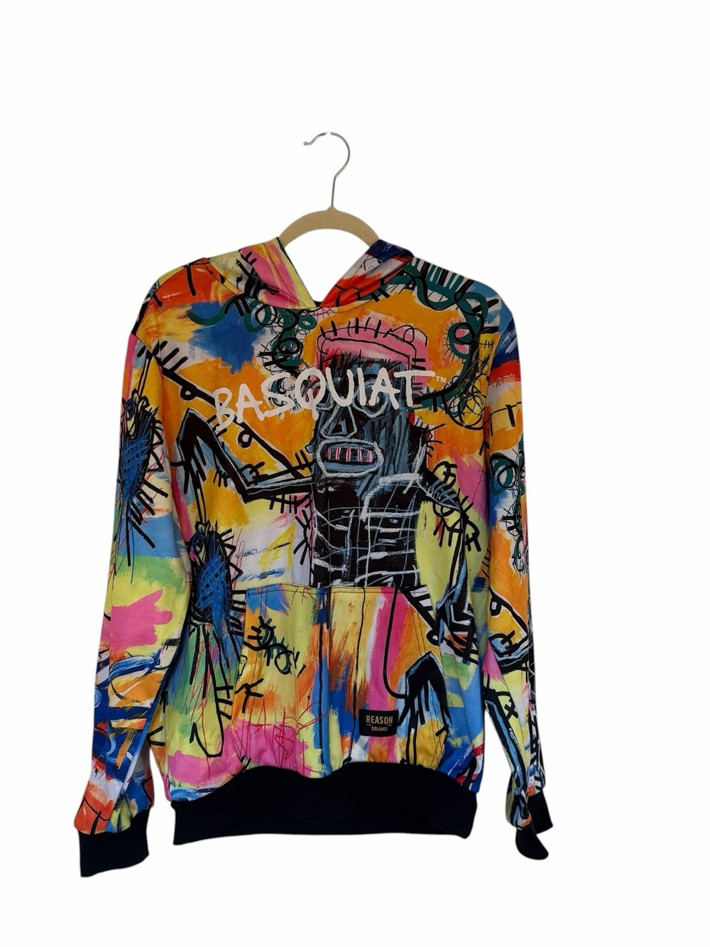 Reason x Jean-Michel Basquiat Graphic All Over Print Box Hoodie